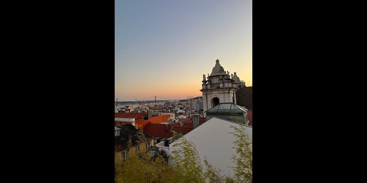 The view over the rooftops Lisbon